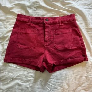 NWT Madewell high-rise garment-dyed shorts